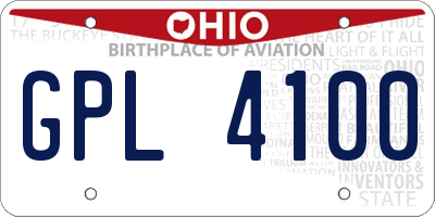 OH license plate GPL4100