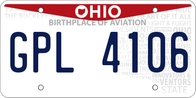 OH license plate GPL4106