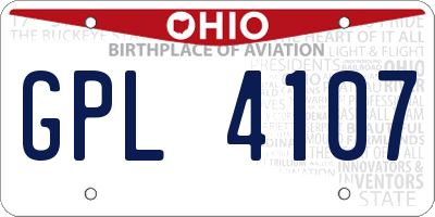 OH license plate GPL4107