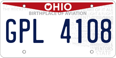 OH license plate GPL4108