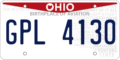 OH license plate GPL4130