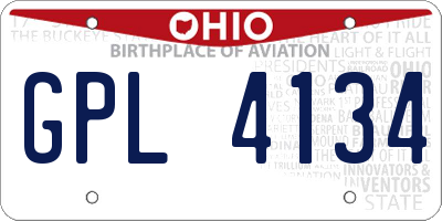 OH license plate GPL4134