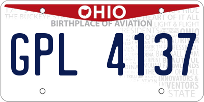 OH license plate GPL4137