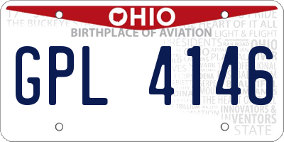 OH license plate GPL4146