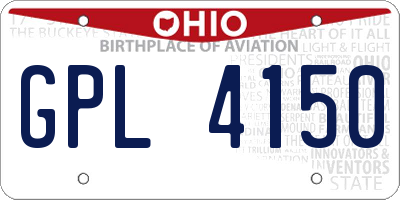 OH license plate GPL4150