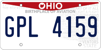 OH license plate GPL4159