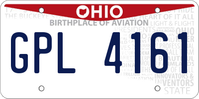 OH license plate GPL4161