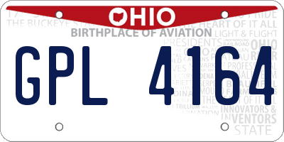 OH license plate GPL4164