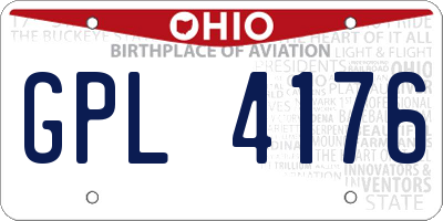 OH license plate GPL4176