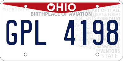 OH license plate GPL4198