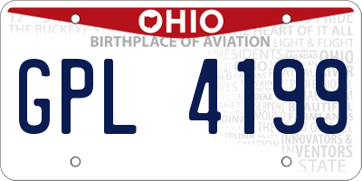 OH license plate GPL4199