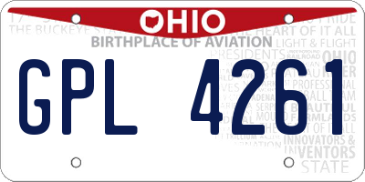 OH license plate GPL4261