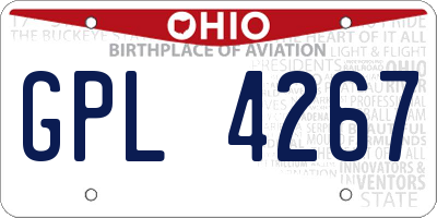 OH license plate GPL4267