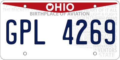 OH license plate GPL4269