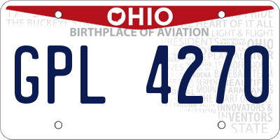 OH license plate GPL4270