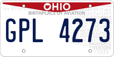 OH license plate GPL4273