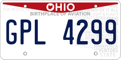 OH license plate GPL4299