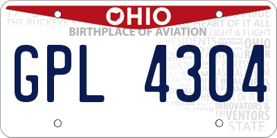 OH license plate GPL4304