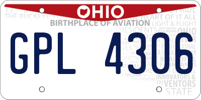 OH license plate GPL4306