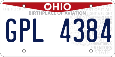 OH license plate GPL4384