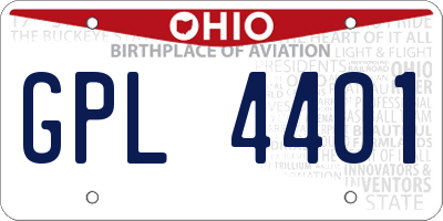 OH license plate GPL4401