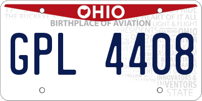 OH license plate GPL4408