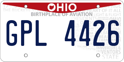 OH license plate GPL4426