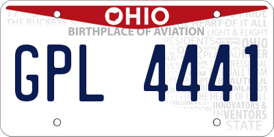 OH license plate GPL4441