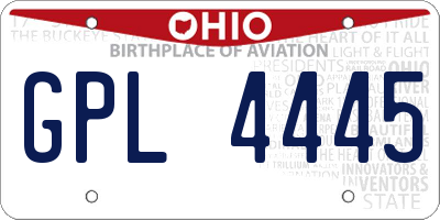 OH license plate GPL4445