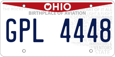 OH license plate GPL4448
