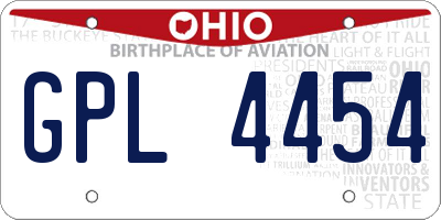 OH license plate GPL4454