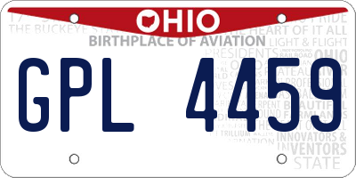 OH license plate GPL4459