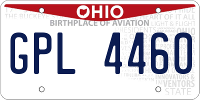 OH license plate GPL4460