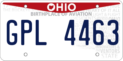 OH license plate GPL4463