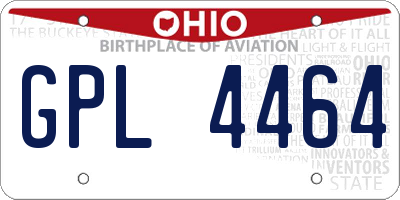 OH license plate GPL4464
