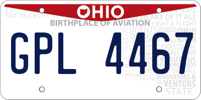 OH license plate GPL4467