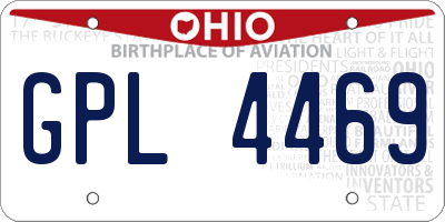 OH license plate GPL4469