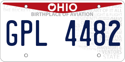OH license plate GPL4482