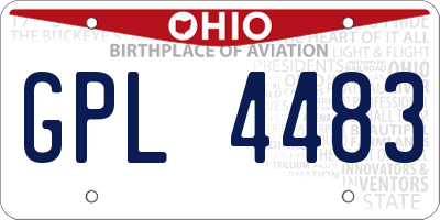 OH license plate GPL4483