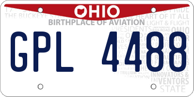 OH license plate GPL4488