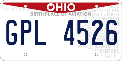 OH license plate GPL4526
