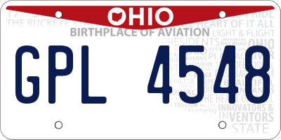 OH license plate GPL4548