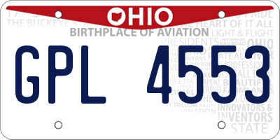 OH license plate GPL4553