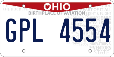 OH license plate GPL4554