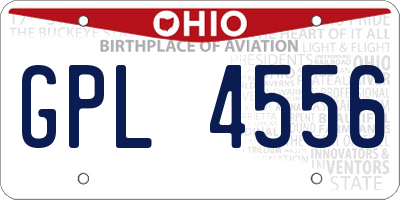 OH license plate GPL4556