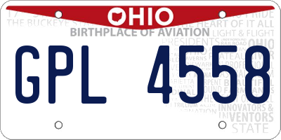 OH license plate GPL4558