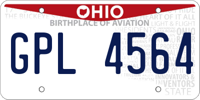 OH license plate GPL4564