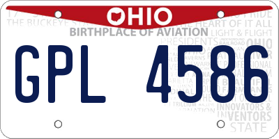 OH license plate GPL4586