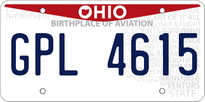 OH license plate GPL4615