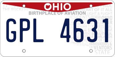 OH license plate GPL4631